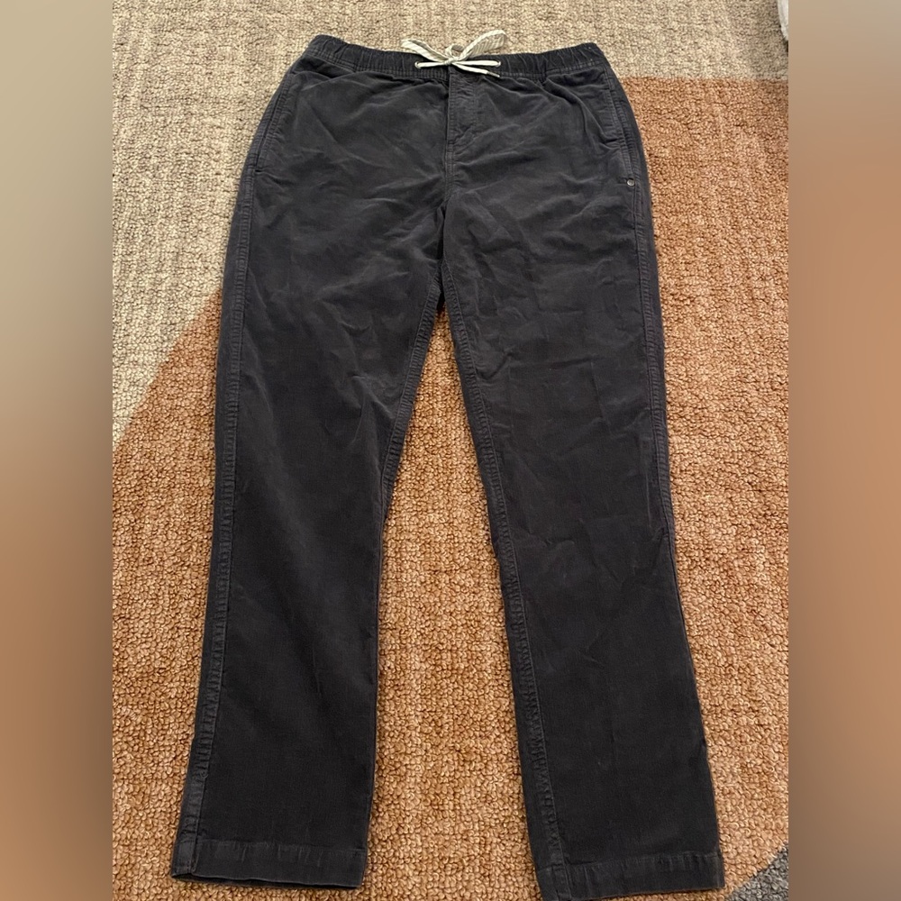 VUORI Optimist Elastic Waist Corduroy Pant Medium Grey Logo Casual - Picture 6 of 8